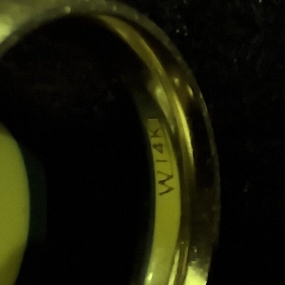 White Gold Band Ring Stamped W 14K - Picture 3 of 6